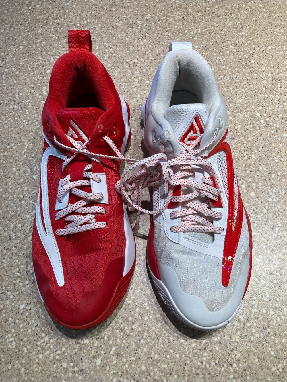 Nike Kids Red and White Low-Top Sneakers